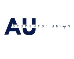 AUSU Logo white with blue